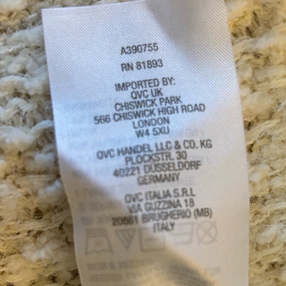 Peace Love World Ivory Mohair Style Hooded Long Cross Over Close Knit Duster1X2X - Picture 16 of 16